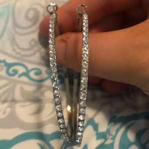 Diamond Hoop Earrings